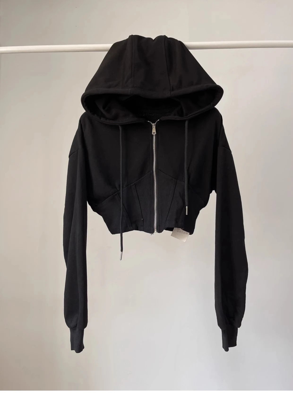 Nuvora Fitted Crop Zip Hoodie