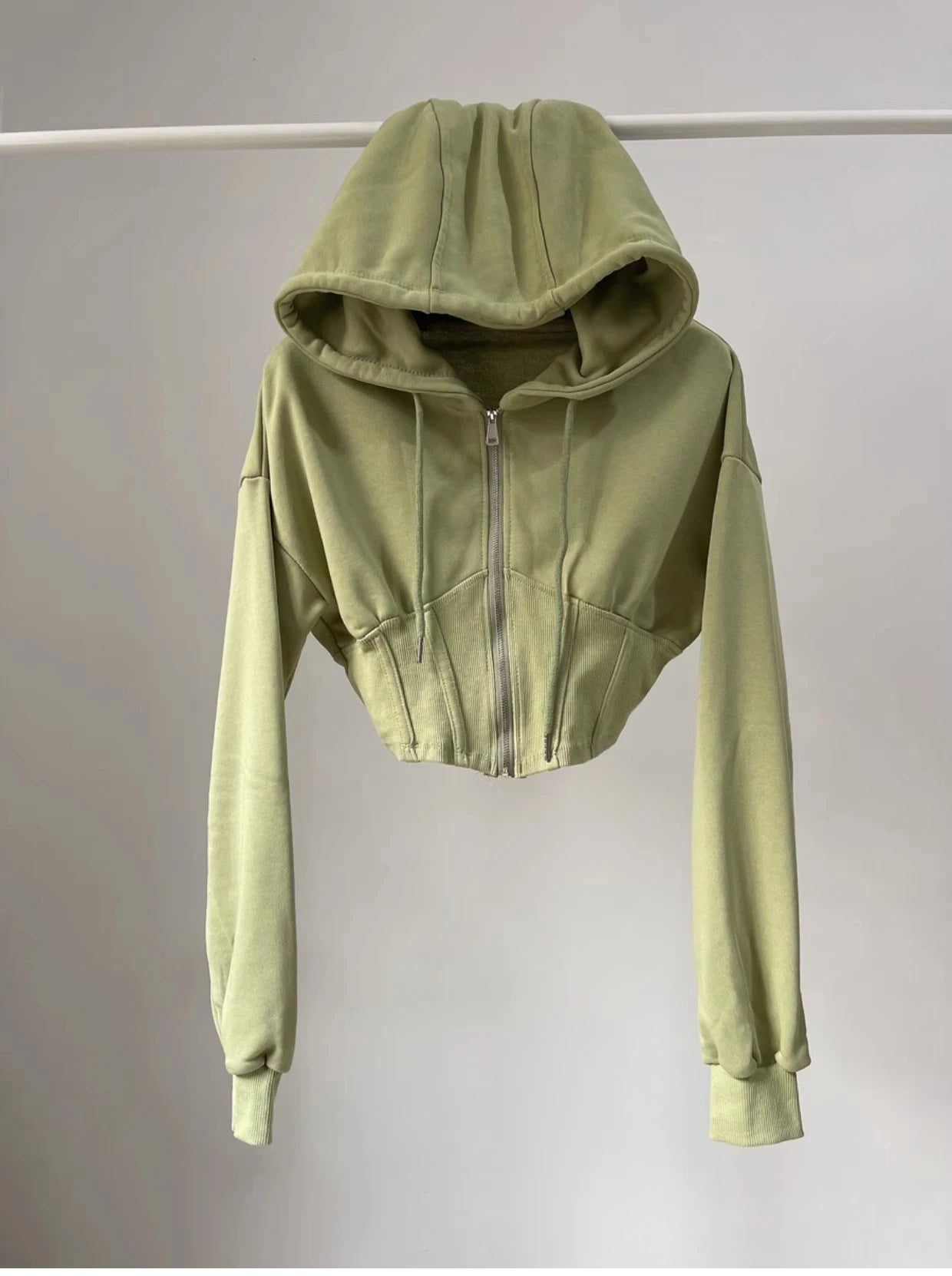 Nuvora Fitted Crop Zip Hoodie